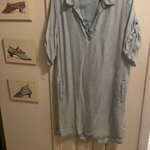 Chambray Shift Dress. Cool. Light. Comfortable. Effortless Style.